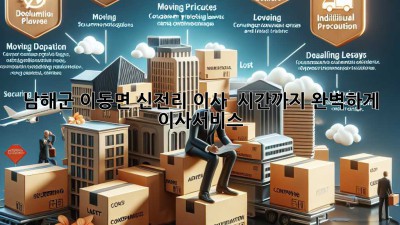 남해군 이동면 신전리 이사, ⏰ 시간까지 완벽하게! #이사서비스